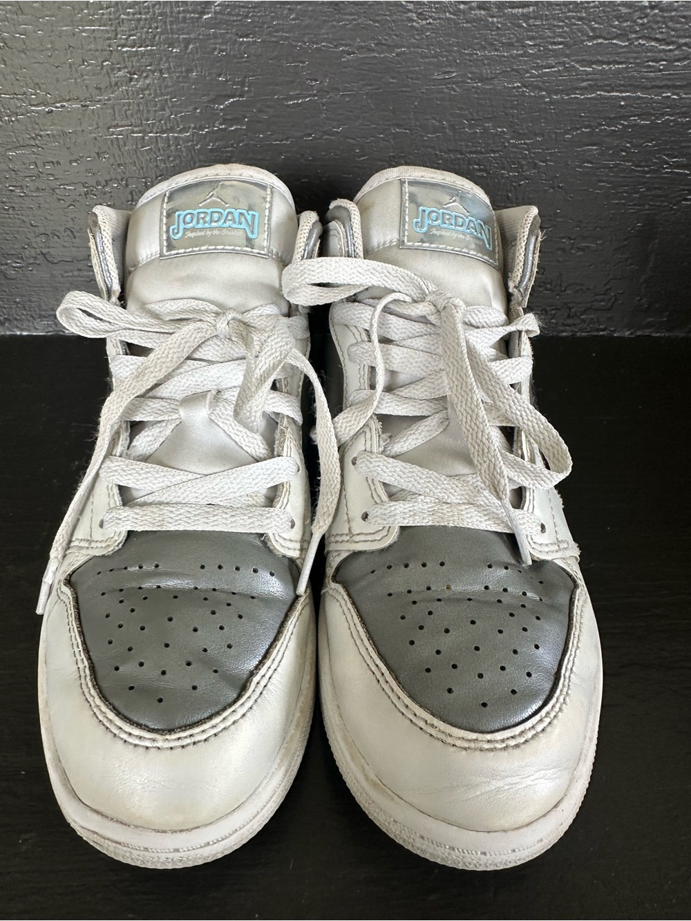 Jordan Kids' White and Silver High-Top Sneakers